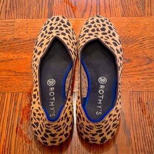 Rothys cheetah ballet shoes